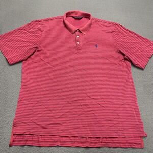 Polo Golf‎ Ralph Lauren Polo Shirt Mens XL Red Blue Striped Pima Cotton Golf